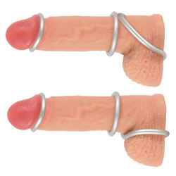 You2Toys Lot de 3 cockrings Silicone Thin Ring Gris